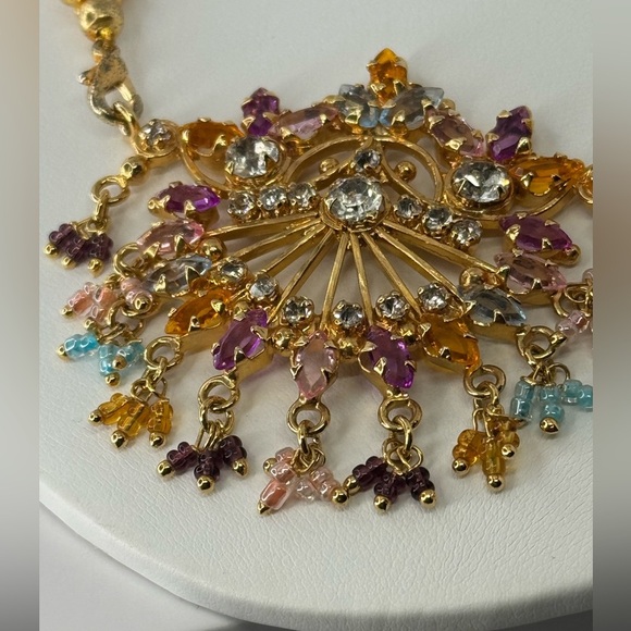 Multicolor statement Pendant Necklace - Picture 3 of 7